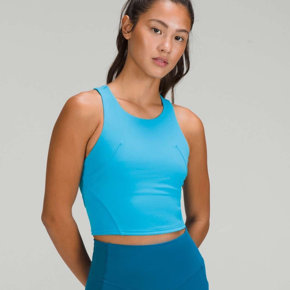 Invigorate racer back training tank top Turquoise Tide size 8